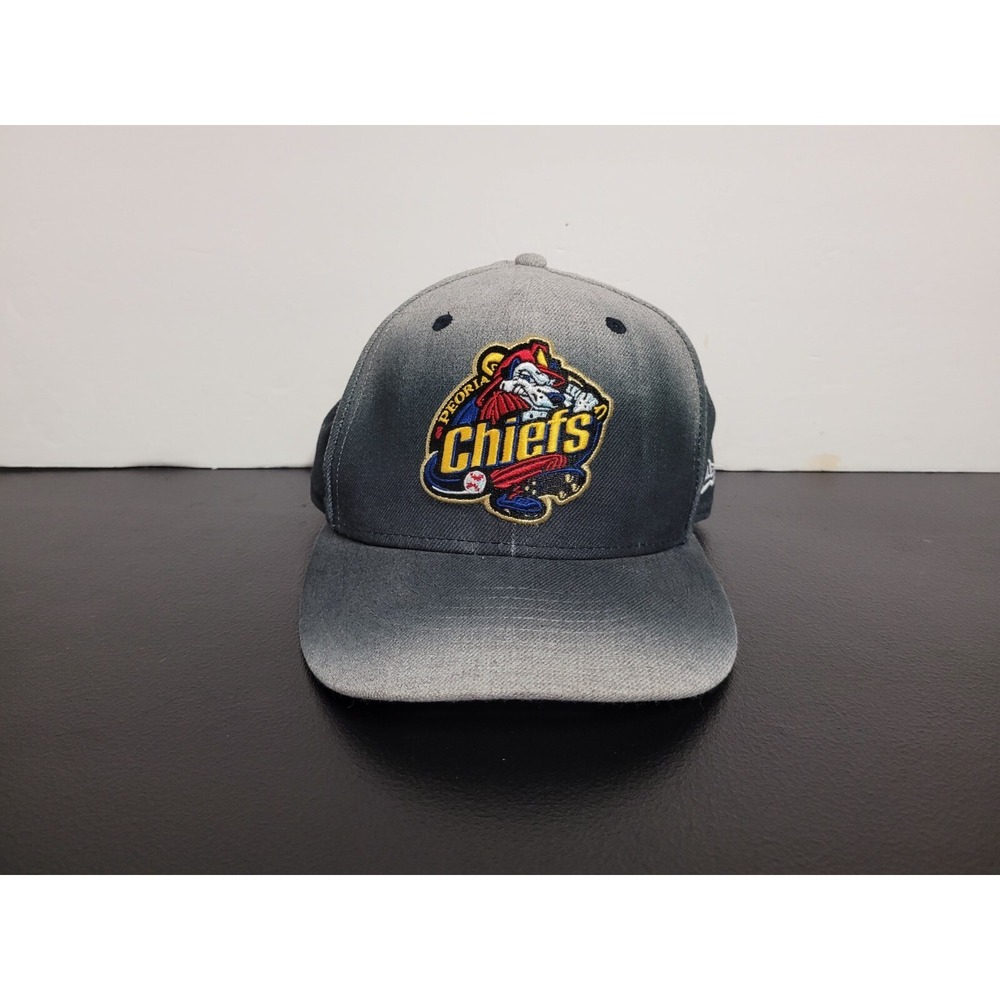 Peoria Cheifs Hat Cap Mens Snap Back Black Fade MiLB Minor League Baseball